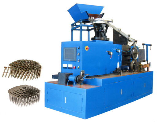 Machine de collage de clous en bobine entièrement automatique avec 1,5 kW de puissance et contrôle PLC pour une production efficace de clous