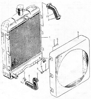 Partie de rechange pour moteur diesel - Radiateur - 495AG-19100