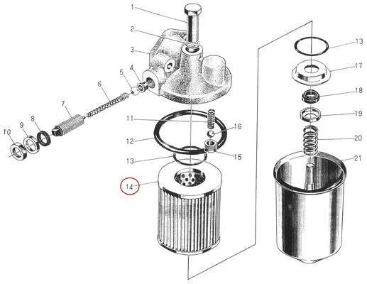 495AG Pièce de rechange pour moteur diesel - Cartouche de filtre à huile - J0810