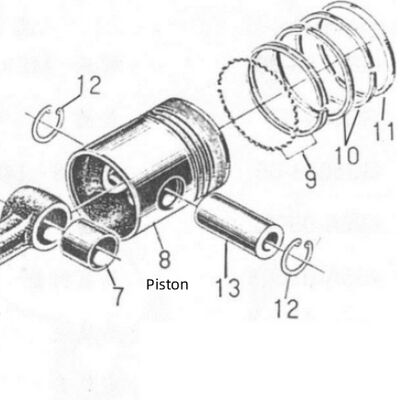 Piston neuf avec code de pièce 495A-04009 pour moteur diesel agricole 496AG